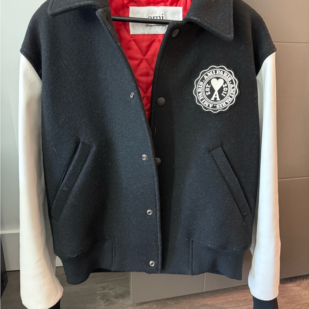 Ami Black Jacket with Red Lining - Picture 1 of 6